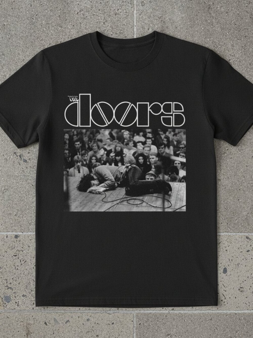 The Doors Rock Band Graphic T-Shirt – Vintage Music Concert Tee Black